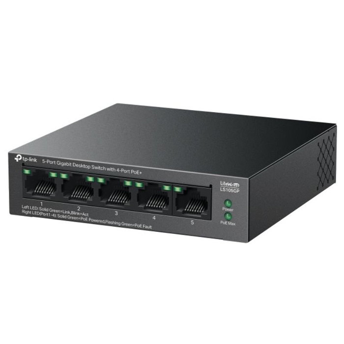 TP-Link LS105GP Switch Gigabit de 5 puertos con 4 puertos PoE+